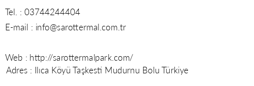 Sarot Termal Vadi Tatil Ky telefon numaralar, faks, e-mail, posta adresi ve iletiim bilgileri